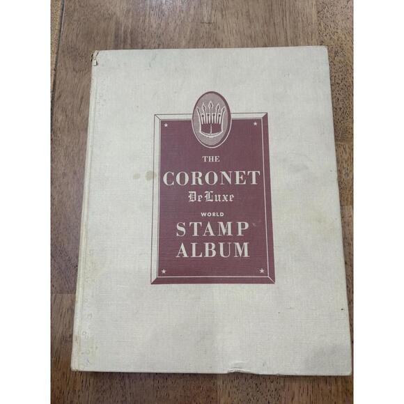 1961 Coronet Deluxe World Stamp Album 150+ pre-1961 stamps Apollo 11 1st Day - Picture 2 of 14